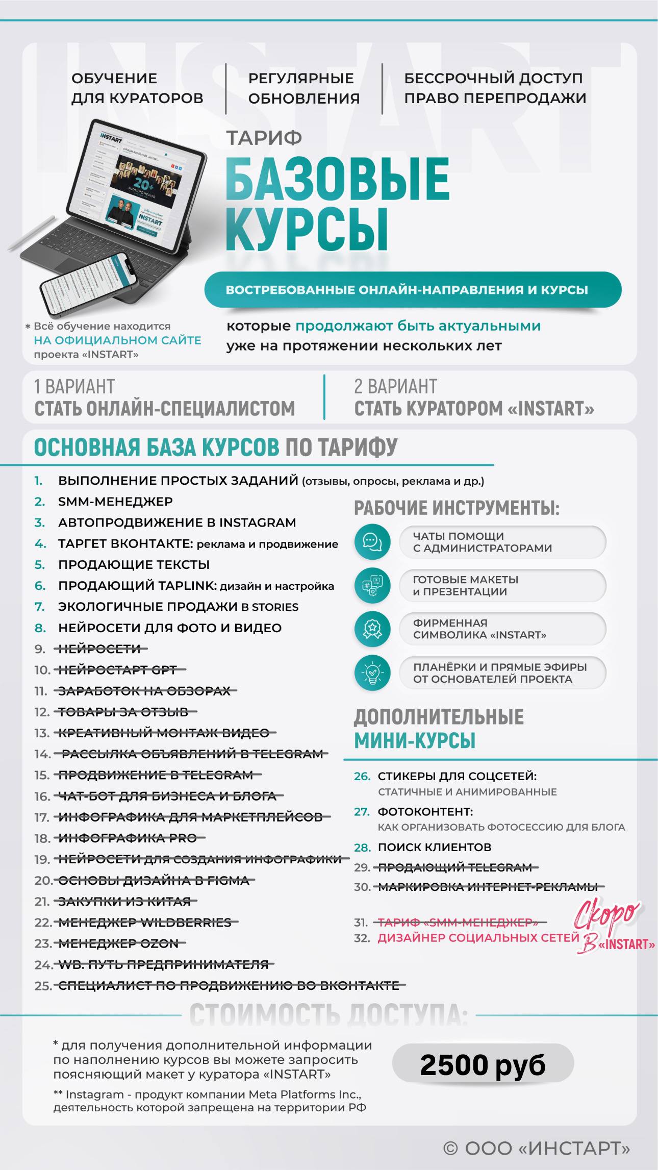 Тариф «Базовые курсы»